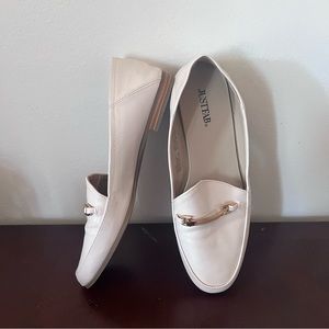 White Just Fab Loafers- Size 8